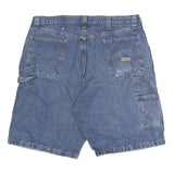 WRANGLER Mens Denim Blue Cargo Shorts L W38 Cotton Casual Summer