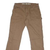 DICKIES Mens Regular Fit Straight Leg Cotton Blend Brown W30 L32 Workwear Jeans