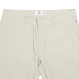 FJALLRAVEN Womens Shorts Beige Casual XL W38 Outdoor Lightweight Polyester Blend