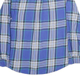 CHAPS Mens Blue & White Plaid Cotton Shirt XL Button Down Casual Classic