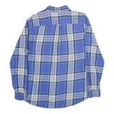 CHAPS Mens Blue & White Plaid Cotton Shirt XL Button Down Casual Classic