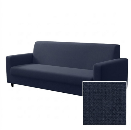 Anyseat 4-Seater Sofa Cover – Plain Navy Blue Style Slipcover for Living Room Chair Protection