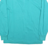 FREE SPORT Mens Blue Crew Neck S Ski Graphic Print Half Zip Sweatshirt