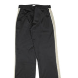 LONSDALE Womens Joggers Black & Cream S W28 L32 Drawstring Logo Casual Wear
