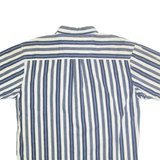 FADED GLORY Mens Blue & White Striped Shirt XL Cotton Casual Summer Button-Down