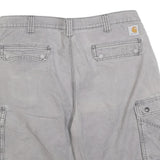 CARHARTT Mens Shorts Grey Relaxed Fit XL W38 Cargo Cotton Blend Pocket