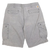 CARHARTT Mens Shorts Grey Relaxed Fit XL W38 Cargo Cotton Blend Pocket