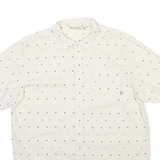 VANS Mens White & Black Dot Pattern Shirt L Cotton Blend Casual Button Down
