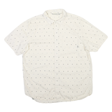 VANS Mens White & Black Dot Pattern Shirt L Cotton Blend Casual Button Down