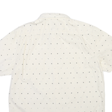 VANS Mens White & Black Dot Pattern Shirt L Cotton Blend Casual Button Down