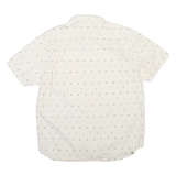 VANS Mens White & Black Dot Pattern Shirt L Cotton Blend Casual Button Down