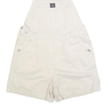 ROUTE 66 Womens Cream Cotton Blend Short Dungarees M W32 L4 Casual Relaxed Fit