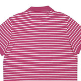 CHAPS Mens Pink & White Striped Short Sleeve Polo Shirt XL Cotton Blend Casual