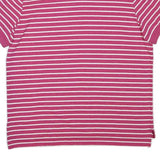 CHAPS Mens Pink & White Striped Short Sleeve Polo Shirt XL Cotton Blend Casual