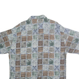 CAMPIA MODA Mens Blue Green & Brown Patterned Cotton Shirt XL Casual Holiday