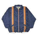 EARTHBOUND Mens Navy & Orange Casual Zip Jacket XL Polyester Blend Sporty
