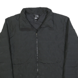 THE NORTH FACE Mens Black Outdoor Jacket M Polyester Woven Plain Zip Lightweight