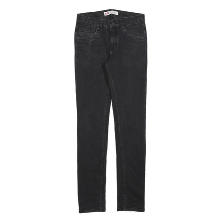 LEVI'S 510 Girls Jeans Black Slim Skinny Denim Dark W28 L31 Stretch Cotton
