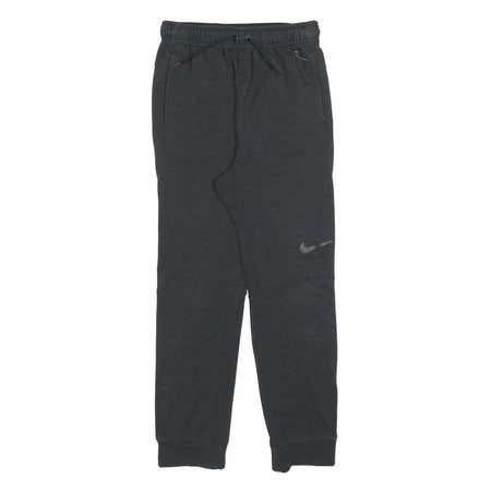 NIKE Boys Joggers Black Classic Tapered L W25 L25 Cotton Sportswear