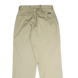 NAUTICA Mens Cotton Beige Regular Straight Leg Trousers W33 L32 Casual Classic