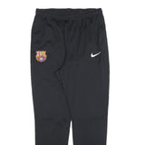 NIKE Mens Joggers Black FC Barcelona L W32 L30 Sports Logo Slim Tapered Fit