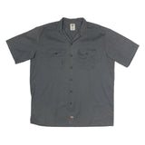 DICKIES Mens Grey Work Shirt XL Polyester Blend Button Pocket Casual