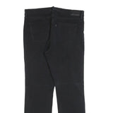 LEVI'S Womens Cotton Blend Black Regular Straight Trousers W32 L30 Classic Zip
