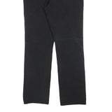 LEVI'S Womens Cotton Blend Black Regular Straight Trousers W32 L30 Classic Zip