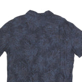 ISLAND SHORES Mens Blue Rayon Hawaiian Shirt L Tropical Print Lightweight