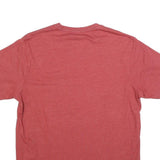 TOMMY HILFIGER Mens Red Graphic T-Shirt S Short Sleeve Crew Neck Cotton Blend