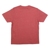 TOMMY HILFIGER Mens Red Graphic T-Shirt S Short Sleeve Crew Neck Cotton Blend