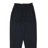 HAUSER Womens Cotton Blend Black Relaxed Tapered Trousers W26 L31 Toggle Closure