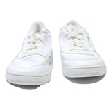 REEBOK Club C Mens Low Top Trainers White Leather UK 7.5 Classic Casual Footwear