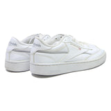 REEBOK Club C Mens Low Top Trainers White Leather UK 7.5 Classic Casual Footwear