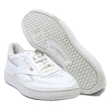 REEBOK Club C Mens Low Top Trainers White Leather UK 7.5 Classic Casual Footwear