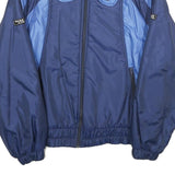 FREE LOOK Mens Blue Navy & Light Blue Casual Jacket M Nylon Zip Plain