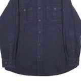 DAKOTA GRIZZLY Mens Navy Cotton Shirt M Casual Button-Up Long Sleeve Classic
