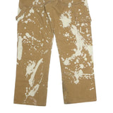 DICKIES Mens Jeans Beige Regular Straight Denim Raw W32 L29 Paint Splatter