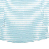 WHITE STUFF Womens Blue & White Striped Basic Top 3/4 Sleeve Round Neck UK 10