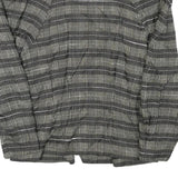 BLACKY DRESS Womens Black Grey Check Jacket M Linen Blend Button Closure Classic
