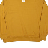 HOLY MOLY Mens Yellow 1/4 Zip Sweatshirt L Cotton Blend Pullover Casual Wear