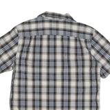 CARHARTT Mens Blue Beige Plaid Shirt M Cotton Blend Short Sleeve Casual
