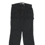 CARHARTT Womens Black Cotton Blend Loose Fit Straight Leg Trousers W30 L32