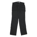 CARHARTT Womens Black Cotton Blend Loose Fit Straight Leg Trousers W30 L32