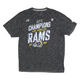 FANATICS Mens Black Los Angeles Rams Graphic T-Shirt L Short Sleeve Crew Neck