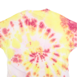 HANES Mens Yellow & Red Tie Dye T-Shirt XL Short Sleeve Crew Neck Cotton