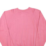 CHAMPION Womens Pink Cotton Blend Crew Neck S Sweatshirt Logo Script