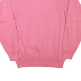 CHAMPION Womens Pink Cotton Blend Crew Neck S Sweatshirt Logo Script