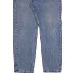 WRANGLER Mens Blue Regular Straight Denim Cotton Medium W33 L30 Zip Casual