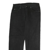 WRANGLER Mens Black Regular Straight Denim Jeans W36 L30 Classic Cotton Zip